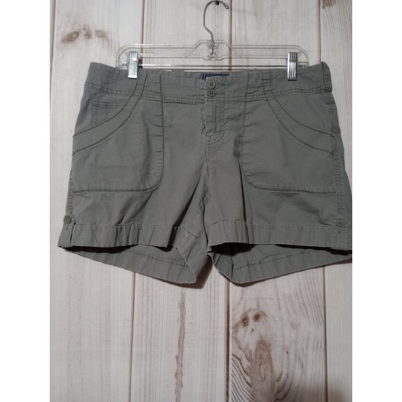 The‎ North Face Shorts Ladies 12 Gray Canvas Rip Stop - Picture 1 of 6